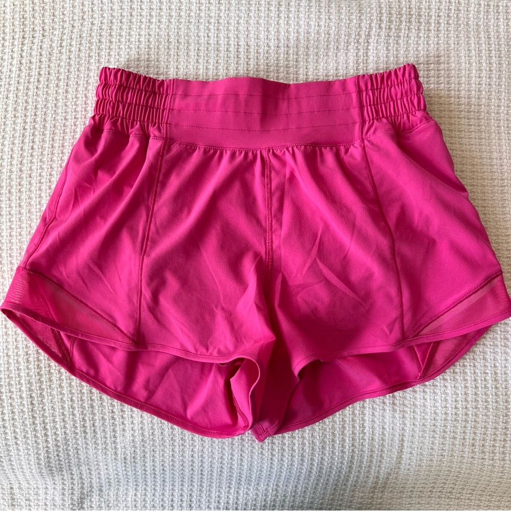 sonic pink high rise lululemon shorts